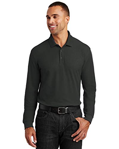 Port Authority Long Sleeve Core Classic Pique Polo Shirt Deep
