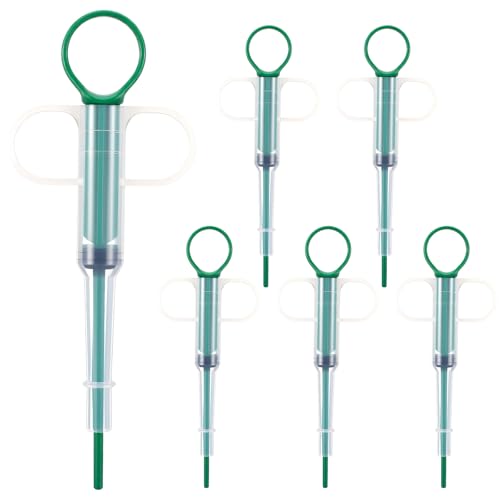 YUXIANLB 6 Stück Pillen Stopfen für Haustiere Weiche Spitze Medikamenten Futterspender für Tierarztbesuche Heimbehandlung Tabletten Flüssigkeiten Katzen Hunde Welpen Einfache Fütterung ohne