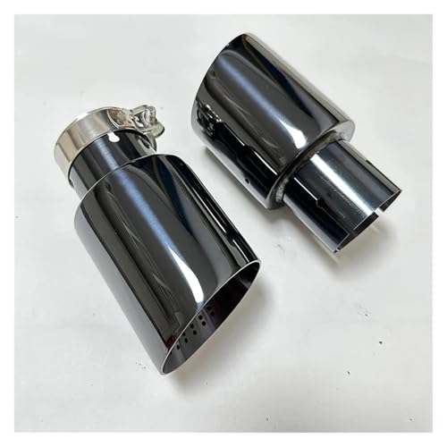 Embout d'échappement titane noir 63mm-114mm à queue perforée - 4