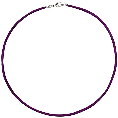 Preisvergleich Produktbild JOBO Damen-Seiden-Halskette pflaume 42 cm