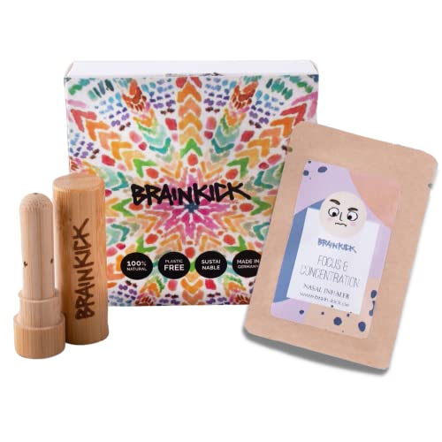 Juego de aromaterapia, enfoque y concentración, bolígrafo inhalador de aroma de bambú, lápices olfativos sostenibles con aceites esenciales, mini lápiz inhalador para viajes Cover