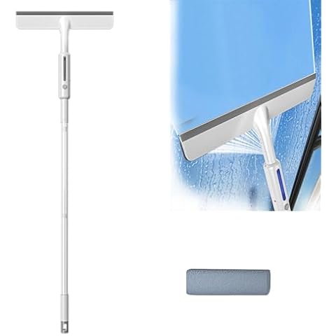 MIYIMORE Spray Squeegee for Window Cleaning with 1 Microfiber Cloth，Dual-Sided Window Cleaner Tool has 3-in-1 Functions of Spraying, Scraping and Wiping.Suitable for Home and car Glass Cleaning. Cover