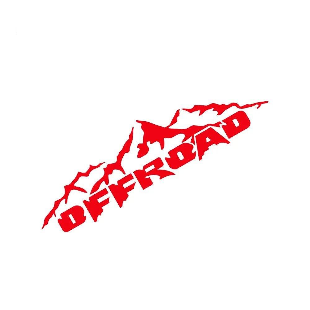 4x4 Off Road Car Sticker Pickup Door Vinyl Decal Decoration(Glossy Red,100x26cm)