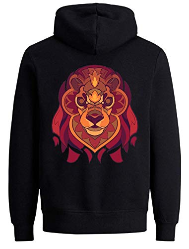 Sweat à capuche lion tribal Lotus pull unisexe décontracté graphisme imprimé