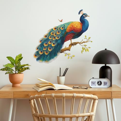 Vinilo decorativo pavón resistente y removible miniatura 3