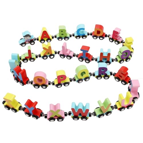 MyLittleTales Magnetic Capital ABCD Alphabets Train Magnetic Alphabet Colorful Train with Set of 26 Pcs A to Z, 1 Pc Engine, Educational Learning Toys - Image 3