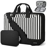 Laptop Bag 15.6 Inch Shoulder Bag with Cable Organize Bag Waterproof Laptop Sleeve Case for Men Women Business Office Briefcase College 14-15.6 Inch Laptop Carrier