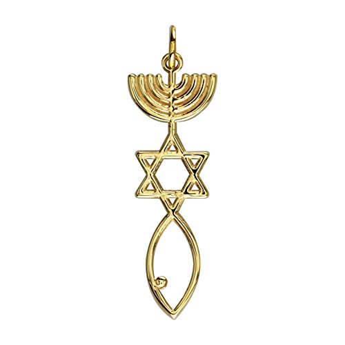 SZIRO Messianic Seal Jewelry Charm in 14K Yellow Gold