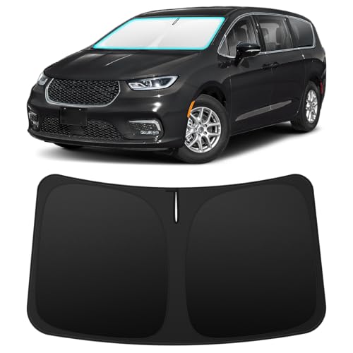 Image of INSAUTO Custom Fit Windshield Sun Shade for Chrysler Pacifica 2017-2026 | Foldable Front Window Sunshade Car Accessories, UV & Heat Reflector, Keeps Interior Cool, Includes Storage Bag
