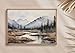 Jackson Hole Watercolor Wall Print Snake River Print Art Mountain River Landscape Wyoming Pine Forest Wall Art Misty River Artwork,86