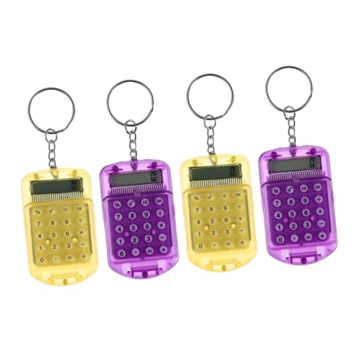 Mini calculatrice électronique avec porte-clés DOITOOL pour école - Lot de 16 pièces - 4