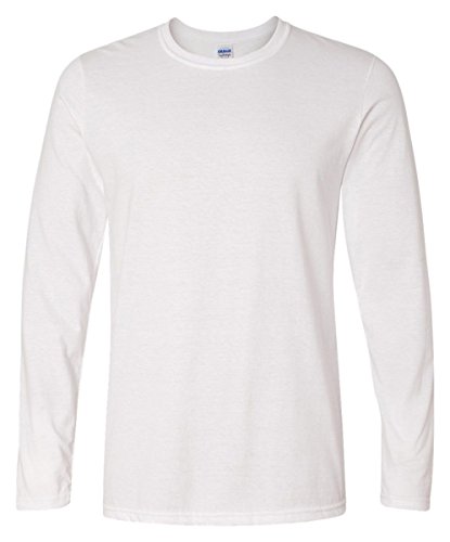 Gildan Men's Soft Style Long Sleeve T-Shirt - Royal, Large, 100% Cotton - View #3