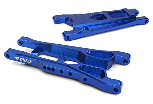 Bras de suspension arrière en alliage usiné bleu Integy C27631 pour Traxxas Bigfoot 1/10 2WD