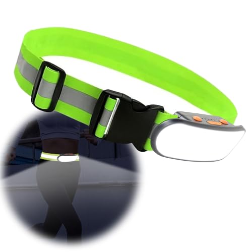 Lauflampe laufgurt Joggen TailleLight 220 Weitwinkel 500 Lumen USB C Aufladbar 360 Reflektor 6 Modi Fahrrad Weste Alternative Brustlampe Stirnlampe für Zubehör Outdoor Jogging Spaziergänge Notfälle