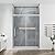 DELAVIN 56-60.in W x 75.in H Frameless Shower Door, Water Repellent Glass Shower Door with 5/16" (8mm) Clear Tempered Glass, Easy Sliding Showe Door with Explosion-Proof Film, Stainless Steel