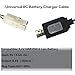 8.4V NiMH/NiCd Battery Charger Cable with Standard Tamiya Plug Compatible RC Car RC Tank RC Plane RC Boat and Other Remote Control Toys for Universal 8.4V Lipo Battery USB Charger (1)