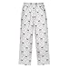 Yuiboo Loose PJ Bottoms White Bunny Christmas Lounge Pants Long Sleep Pajama Indoor with Pockets 9-10Y