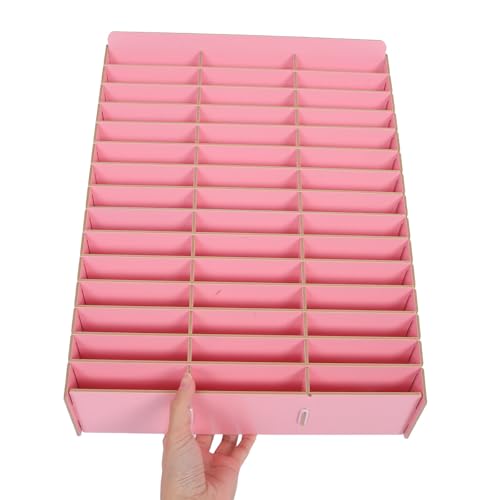 Boîte de rangement en bois pour téléphone portable à compartiments - 5