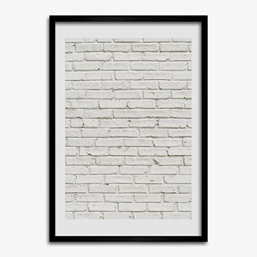 Affiche tableau décoratif Tulup cadre MDF 40x60 cm peinture photo mur de briques en bois