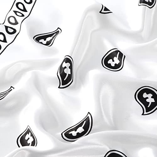 AWAYTR 35” Square Satin Head Scarf - Silk Hair Scarves Bandana Sleeping Head Wraps Neck Scarf for Women