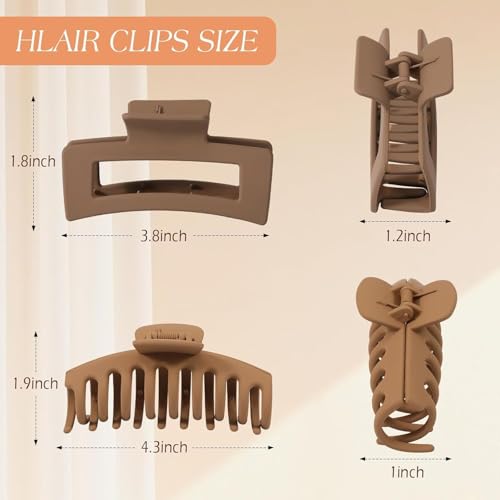 Image of 4 PCS Cloud Claw Clips for Women | Hair Clutcher for Women Stylish | Aesthetic Claw Clips | Strong Hold Hair Claw Clips for Thick, Thin & Curly Hair | Non-Slip Hair Clutches | Trendy Hair Accessories & Clutchers for Hair