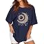 Navy Blue Sun Moon