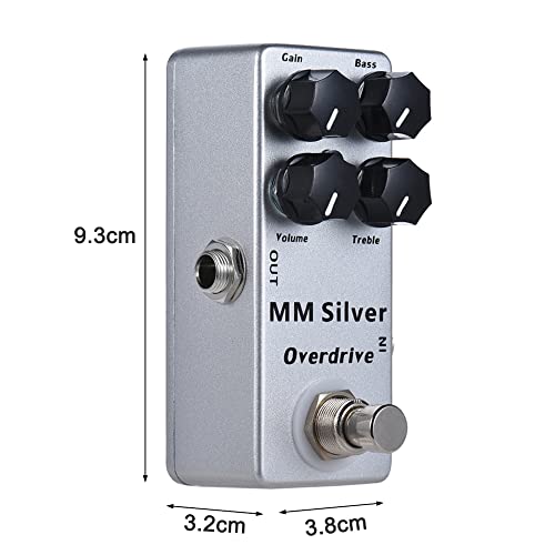 SHUIYUE MM Silver Pédale d’effet Overdrive pour Guitare électrique Full Metal Shell True Bypass,Pédale d’effet - Les Beatles, Paul McCartney, John Lennon, RIngo Starr, George Harrison SHUIYUE MM Silver Pédale d'effet Overdrive pour Guitare électrique Full Metal Shell True Bypass,Pédale d'effet – Image 4