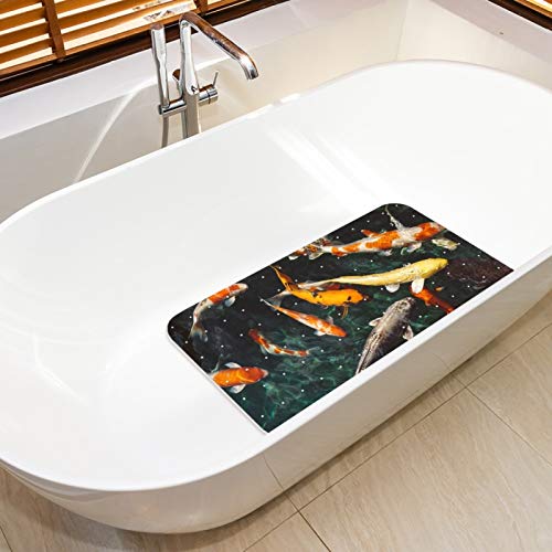 Tapis de bain pour bébé Bennigiry poisson koï 37x68 cm lavable