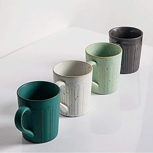 Taza de café divertida de cerámica estilo retro europeo verde 8