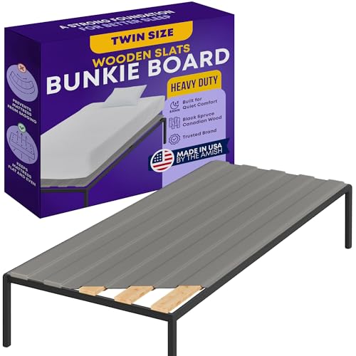 Greaton Wooden Twin Bed Slats with Cover, 3.38-Inch Width