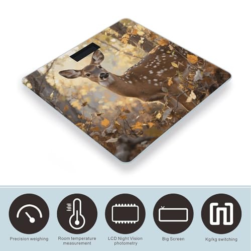 Báscula digital de baño camuflada Deer para peso corporal miniatura 3