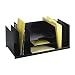 STEELMASTER Steel Combination Desk Organizer, Letter Size, 21.5" x 9.5" x 11.4", Black (2643DOBK)