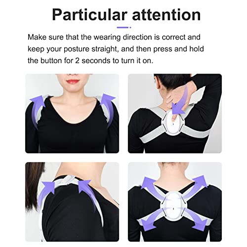 Back Posture Corrector, Upper Back Brace with Vibration Intelligent Posture Reminder, Smart Posture Trainer for Women/Men/Students, Prevent Humpback, Help to Keep Right Posture to Develop a Good Habit - Image 4