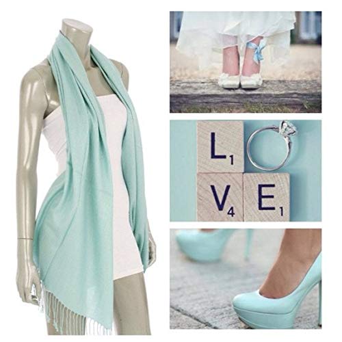 CLGIFT Pashmina Scarf Shawl, Bridesmaid Shawl, Bridal Wrap, Wedding Shawl4