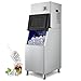 Zomagas Commercial Ice Maker,Ice Machine 500LBS/24H with 300LBS Storage Bin,Ice Ready in 5-14 min,Self-Cleaning,Stainless Steel Industrial Ice Maker for Restaurant Business Bar,Thicknesses Adjustable