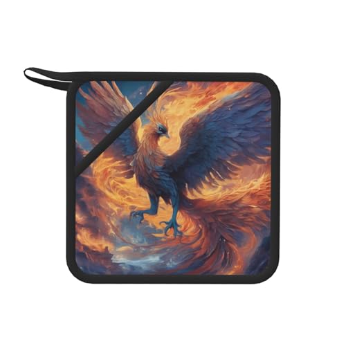 Phoenix Nirvana 1 PC Carré Silicone Anti-brûlure Pad (18 x 18 cm), Coussin isolant pour thé, barbecue et cuisine