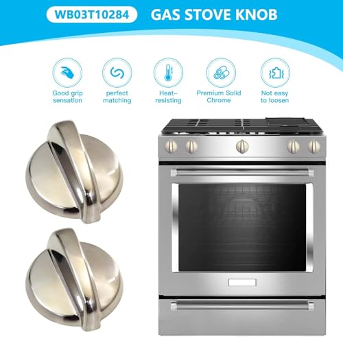 5pcs Burner Control Knobs Repl.#AP4346312 AH2321076 for GE JB650ED1ES JB650ST1SS JB650ST2SS JB650ST3SS JB655ST1SS JB655ST2SS JB655ST3SS JB680SIT1SS JB680SP1SS JB680SP2SS JB680SP3SS