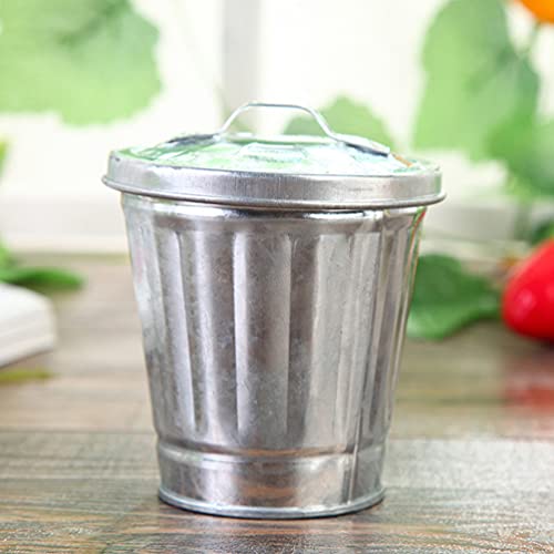 Jojofuny 14R46B10T52JEMDK1 Desktop Garbage Bin Mini Trash Can Iron Garbage Can Pencil Cup Holder Mini Wastebasket Trash Can Garbage Holder Flower Pot thumb #6