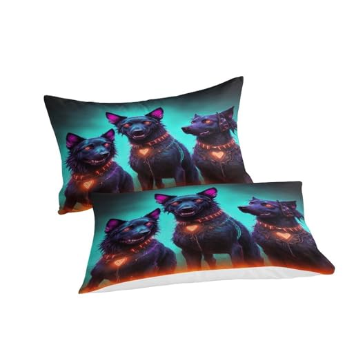 Parure de lit chien méchant 3 pièces avec housse de couette 200x200cm - 3