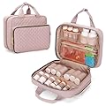Damero Pill Bottle Organizer Bag, Travel Medicine Bag Organizer, Medicine Organizer and Storage for Pills, Vitamin, Fish Oil, Medical Supplements for Women and Men, Misty Rose
