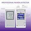 ConyLite Home Radon Detector with Bracket，Portable Radon Test Kit for Home with Long and Short Term Radon Monitoring, Lightweight, Easy-to-Use, AAA Battery-Powered USA Version, Bq/m³