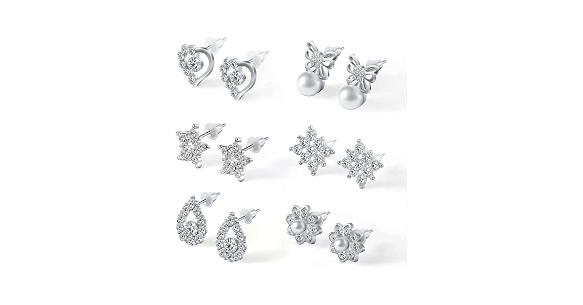 ピアス STONEHENgE silver ribbon cubic earrings Amazon.com: Aucuu Silver Earrings for Women, 6 Pairs Cubic