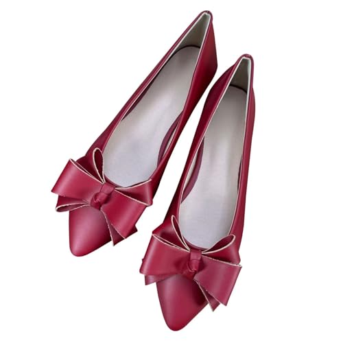 Image of SAILING LU Women's Bow-Knot Pointed Toe Ballet Flats