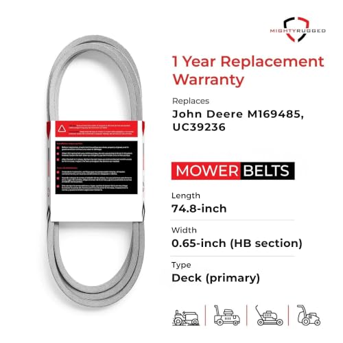 Image of MightyRugged M169485 UC39236 Primary Deck Belt for John Deere X350 X570