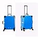 Kemier Makeup Case,Professional Artist Studio Cosmetic Train Table w/4 Rolling Wheels & Lights & Mirror,Pro Makeup Station,Cover Board and Easy Clean Extendable Trays,Adjustable Legs,Sturdy (Blue)