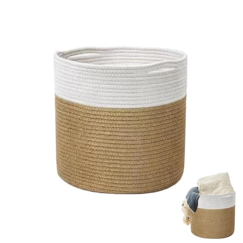 HUIBOHOU 20 * 20cm Plant Pot,Woven Cotton Rope Basket for Fl