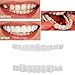 Oldeagle 1 Pair Cosmetic Teeth, Temporary Smile Comfort Fit Cosmetic Teeth Denture Teeth Top Bottom Cosmetic Sticker For Men, Women