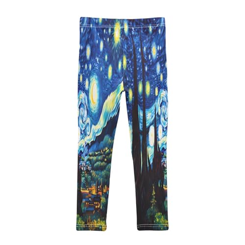 Toddler Girls Leggings Printed Yoga Pants Leggings Tree Starry Sky for Kids2