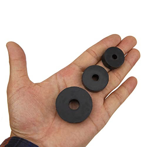 Rrina 12Pcs Id 1/4" 5/16" 1/2"Heavy Rubber Isolation Feet Pads Thick Washers Flat Grommets For Mechanical Vibration Damping Pads Anti Vibration #TOP3