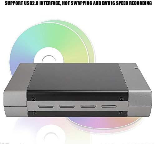 Miniatura 2 de Zopsc Caja de unidad óptica de 5.25 pulgadas - Unidad USB 2.0 externa SATA Disco duro portátil Accesorios para computadora para y para OS 9.0 (US)